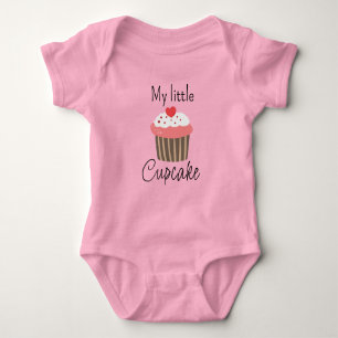 My Little Cupcake Heart Baby Bodysuit