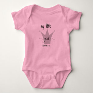My Little Girl Princess Pink Baby Bodysuit