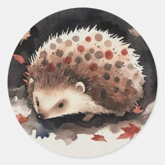 My little hedgehog friend "Dwarden" Classic Round Sticker