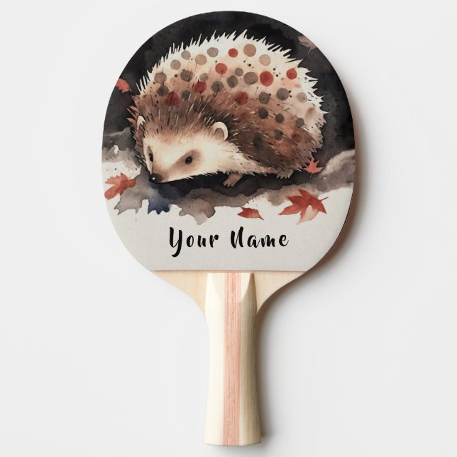 My little hedgehog friend "Dwarden" Ping Pong Paddle (Front)