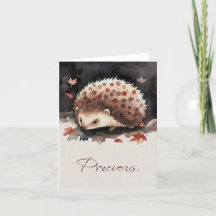 My little hedgehog friend "Dwergerl" greeting card