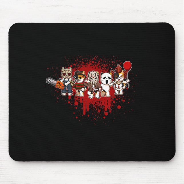 My Little Horror Crew - Halloween Calico Cat  Mouse Pad (Front)