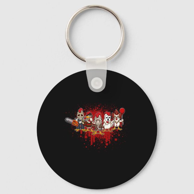 My Little Horror Crew - Halloween Chicken  Key Ring (Front)