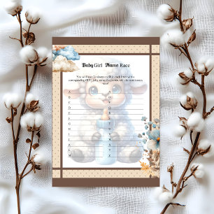 My Little Lamb_ Baby Girl Name Race Game Custom Letterhead