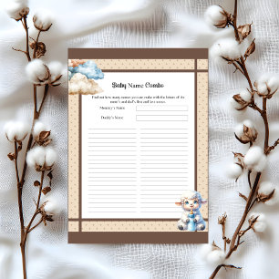 My Little Lamb_  Baby Name Combo Shower game Custom Letterhead