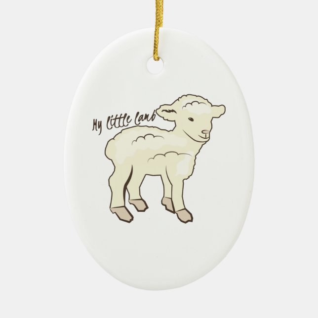 My Little Lamb Ceramic Tree Decoration (Front)