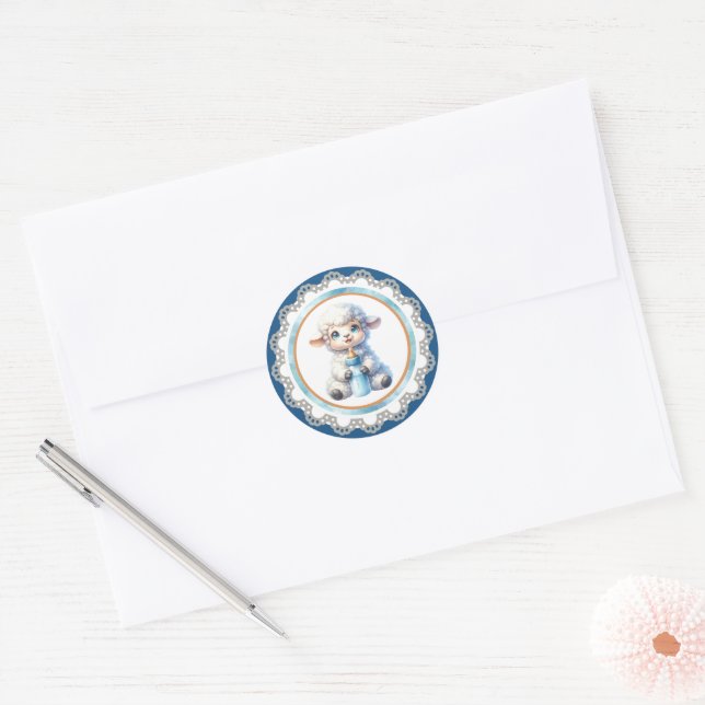 My Little LAmb Classic Round Sticker (Envelope)