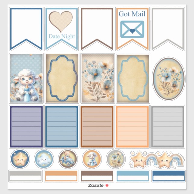 My Little Lamb Planner Stickers (Sheet)