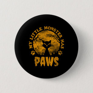 My Little Monster Has Paws Spooky Cat 6 Cm Round Badge
