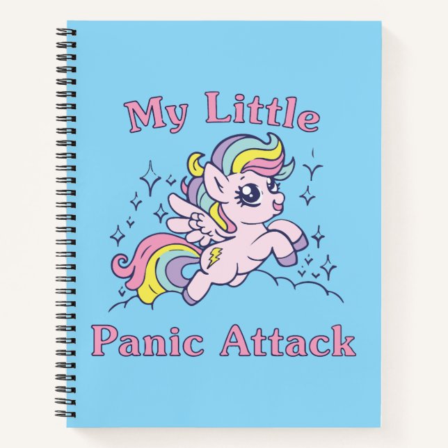 My little panic attack unicorn notebook (Front)