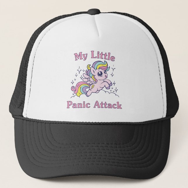 My little panic attack unicorn trucker hat (Front)