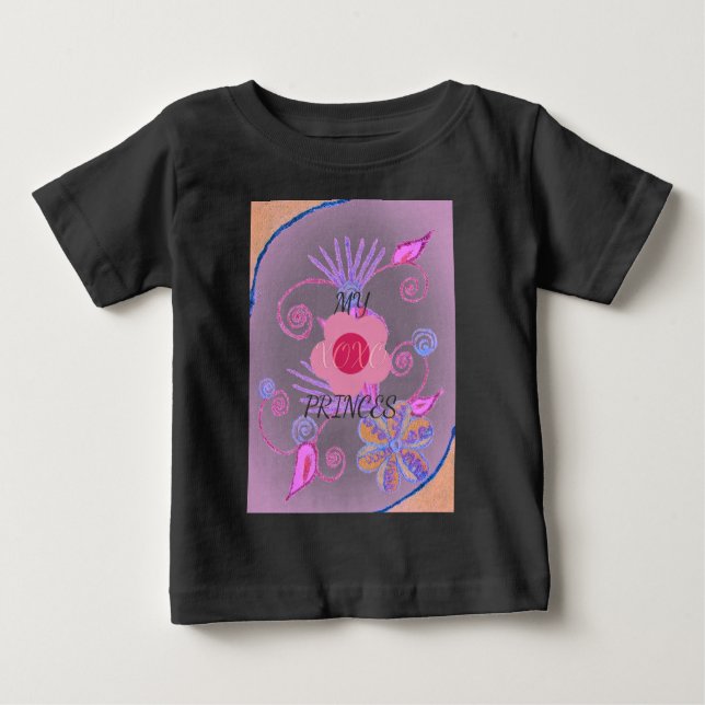 My Little Princess: Baby Pink Vector Inspirational Baby T-Shirt (Front)