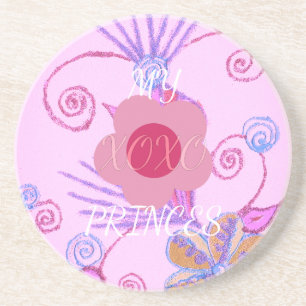 My Little Princess: Baby Pink Vector Inspirational Coaster