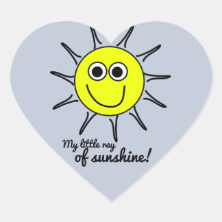 My little ray of sunshine with smile and the sun heart sticker
