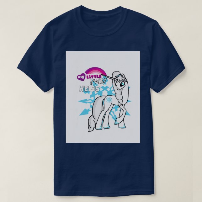 My Little Rwby Pony Weiss Graphic T-Shirt (Design Front)