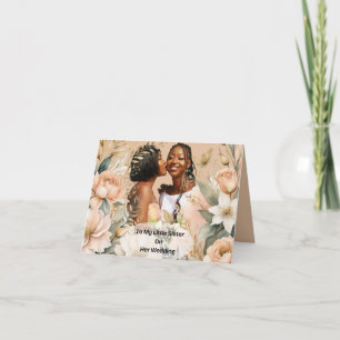 My Little Sister Wedding Day Card