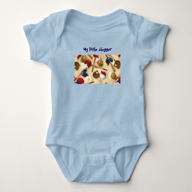 My little slugger sleeper baby bodysuit (Front)