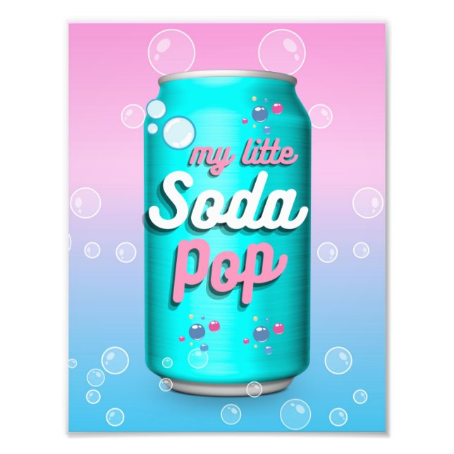 My little Soda Pop Can Bubbles  Photo Print (Front)