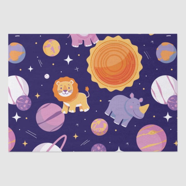 My little star turns one birthday theme  tissue paper (Front)