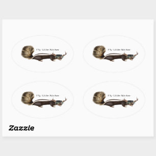 My Little Stinker Customisable Oval Skunk Stickers