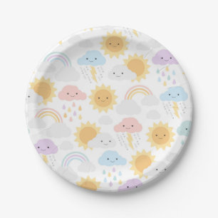 My Little Sunshine Rainbows & Clouds Party Plates