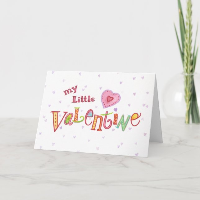 My Little Valentine Greeting Card (Front)