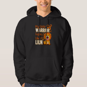 My Little Warrior Fights Like A Lion Leukemia Awar Hoodie