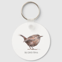 ‘My Little Wren’ Bird Keyring
