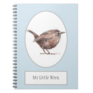 'My Little Wren' Bird Spiral Notebook