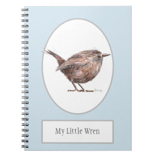 'My Little Wren' Bird Spiral Notebook