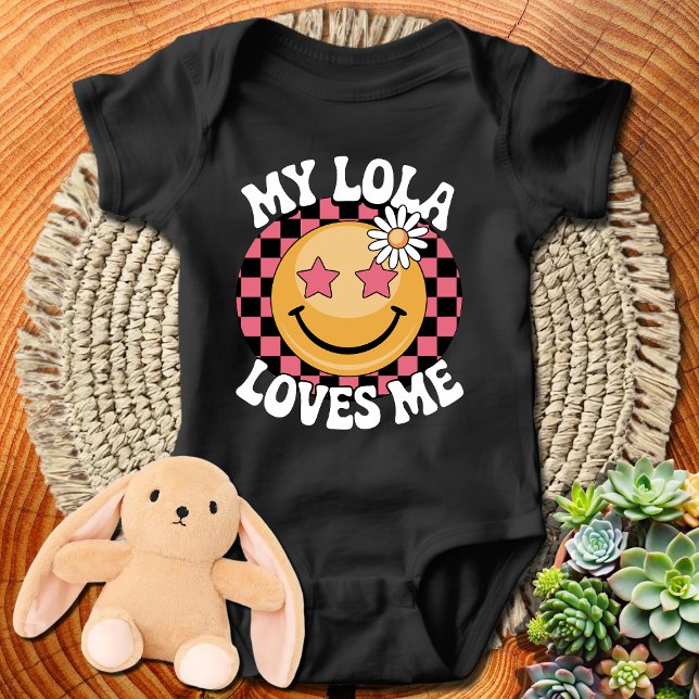 My Lola Loves Me - Cute Gift for Grandchildren Baby Bodysuit (Creator Uploaded)