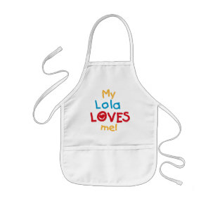 My Lola Loves Me T-shirts and Gifts Kids Apron