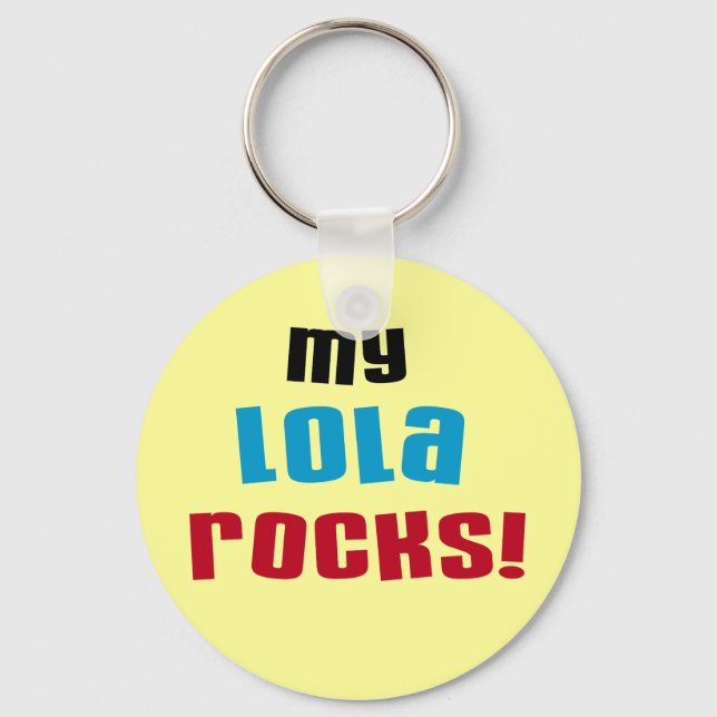 My Lola Rocks T-shirts and Gifts Key Ring (Front)