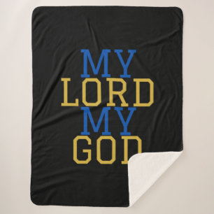 My Lord My God Biblical Sherpa Blanket