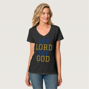 My Lord My God Biblical Womens V-Neck T-Shirt
