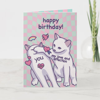 My Love and Affection Birthday Slap – Funny Cat Gr Card