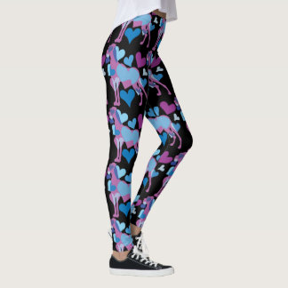 My Love for Great Danes in purple Leggings