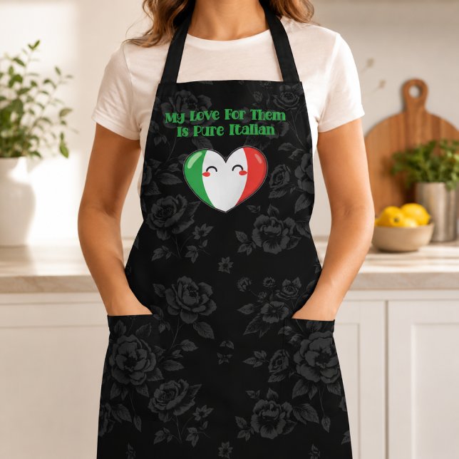 My Love For Them Is Pure Italian Affection Apron (Creator Uploaded)