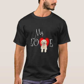 My Love Golden Retriever Love 2 T-Shirt