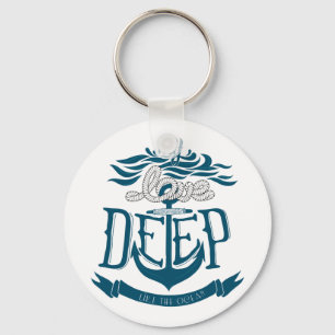 My love is deep like the ocean key ring