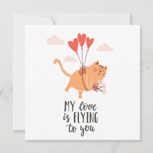 My love is flying to you  card