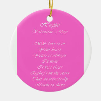 My love is in your heart valentine's day ceramic tree decoration