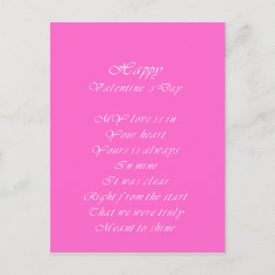 My love is in your heart valentine's day holiday postcard