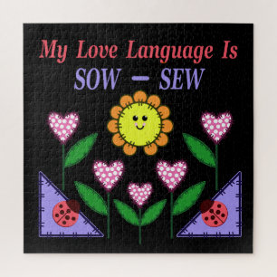 My Love Language Is Sow - Sew Jigsaw Puzzle