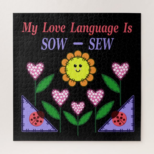 My Love Language Is Sow - Sew Jigsaw Puzzle (Vertical)