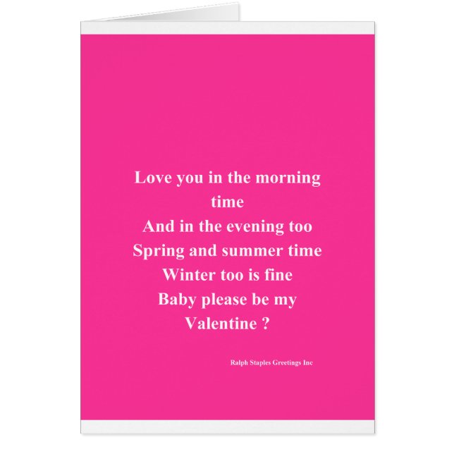 My love my Valentine (Front)