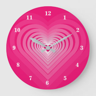 My Love - Pink Large Clock