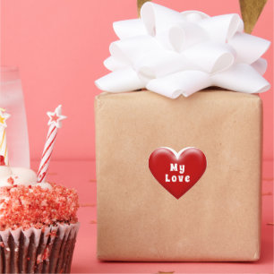 My Love Red Heart Sticker