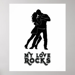 My Love Rocks - Dancing Couple Poster