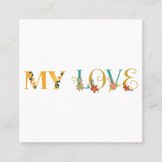 My love square business card